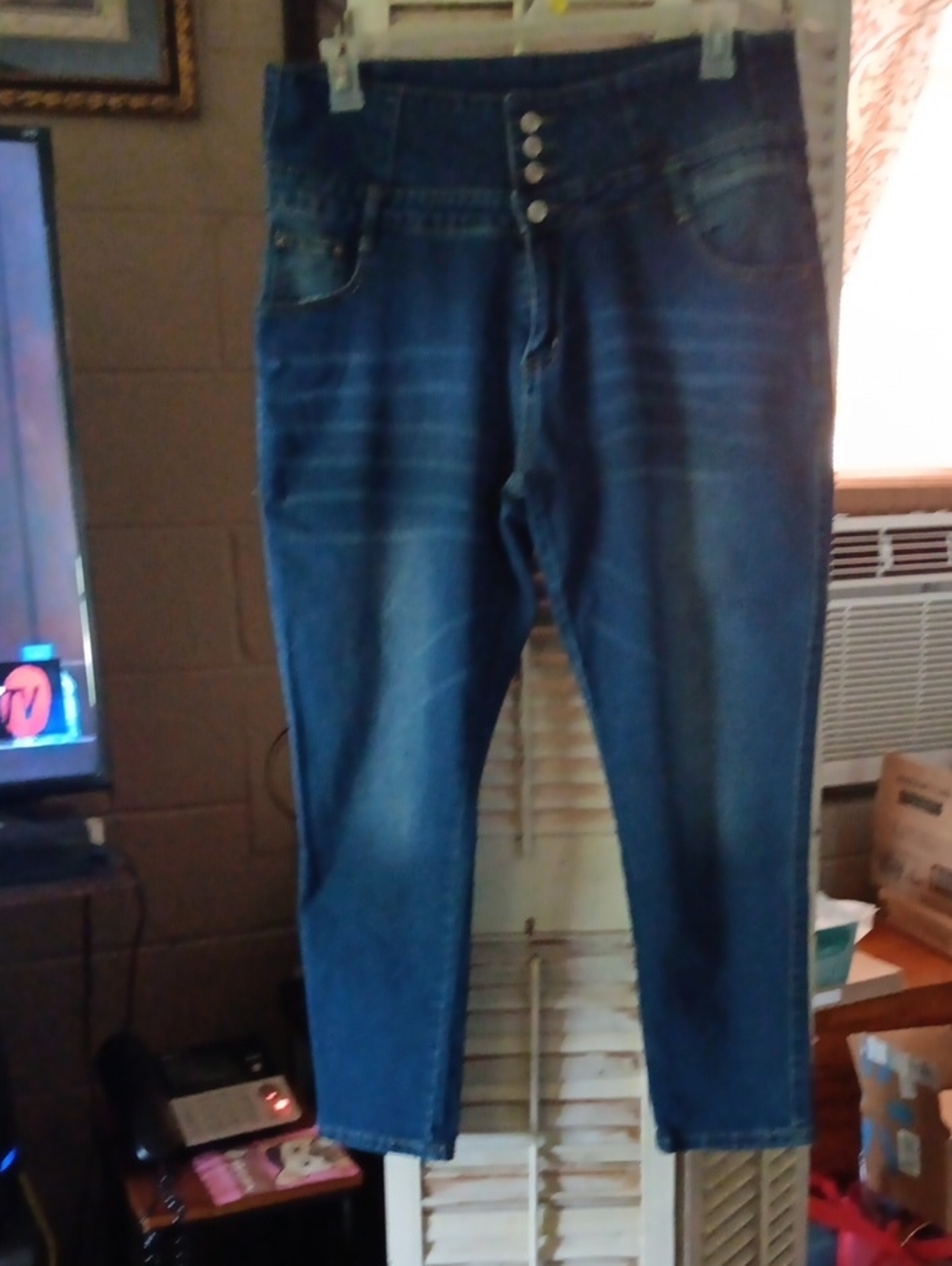 Classic Dark Fade Blue Womens Jeans